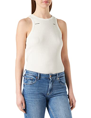 G-STAR RAW Damski tank top z fiszbinami, biały (milk D19323-C678-111), XL, Biały (Milk D19323-c678-111), XL