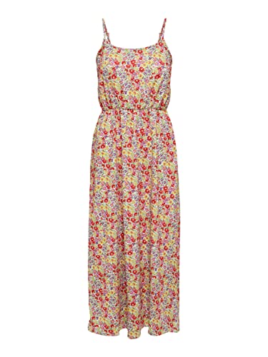 Bestseller A/S Damska sukienka ONLHILLARY S/L długa sukienka JRS Dusty Lavender/AOP:Sunny Flowers, L, Dusty Lavender/Aop:sunny Flowers, L