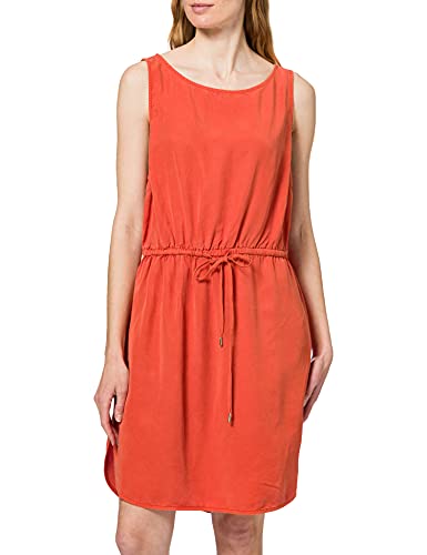 Vila Sukienka damska Violenna Listi S/L Dress/Su, Burnt Ochre, 36 PL