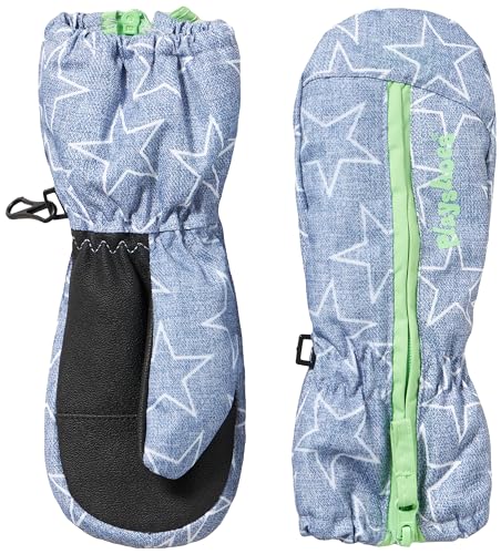 Playshoes Unisex dziecięce rękawiczki śniegowe, niebieskie gwiazdki, 2 (ok. 2-4 lata), Jeansowy niebieski gwiazdy, 2-4 lat