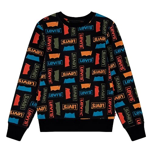 Levi's Chłopięca bluza z nadrukiem logo Lvb na całej powierzchni 8ej088, Meteoryt, 3 Lat