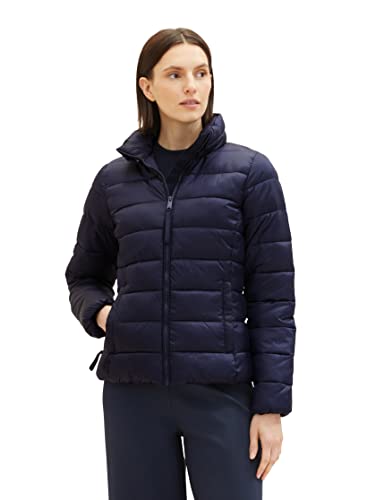 Lekka pikowana kurtka damska TOM TAILOR, 30025-granatowy granatowy, XL