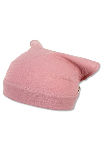 Sterntaler Unisex dziecięca chusta na głowę muślinowa czapka dziecięca, delikatny róż, normalna, delikatny róż, 45