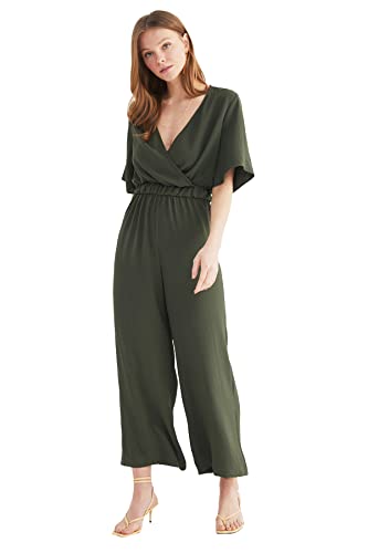 Trendyol Brustkragen-Overall. Kombinezon damski, Khaki, 44
