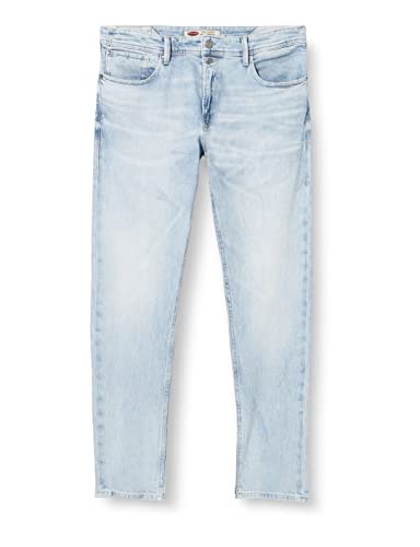 Teddy Smith Kurt Skinny Comfort Used Spodnie męskie, Niebieskie, 33W
