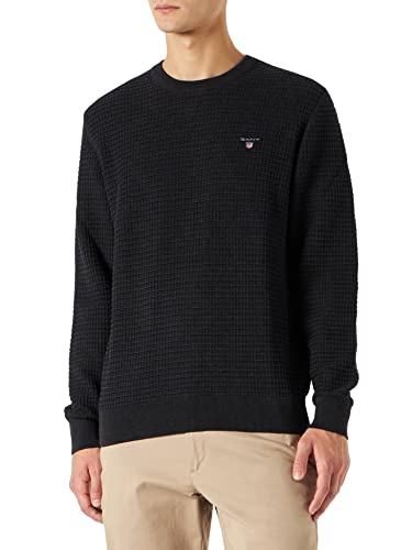 GANT sweter męski, Dk Charcoal Melange, S