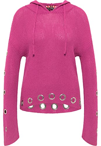 myMo ROCKS Damski sweter z kapturem Rovic, jagodowy czerwony, M/L, Jagodowa czerwie?, M-L