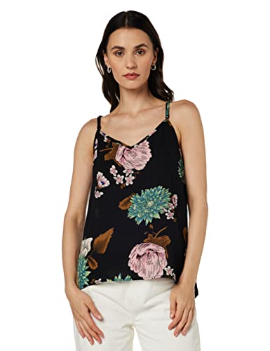 ONLY Onlnanna Paris Singlet Noos Ptm Top damski, Czarny/Aop:fields Of Flower, 3XL