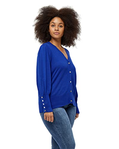 Peppercorn Damski kardigan z dekoltem w serek 5 krzywych, kobaltowy niebieski, 22