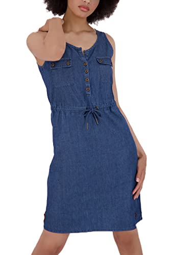 Alife and Kickin damska sukienka DorisAK DNM, sukienka damska, sukienka dżinsowa, sukienka na czas wolny, letnia sukienka XS-XXXL, ciemny denim, 3XL, ciemny denim, 3XL