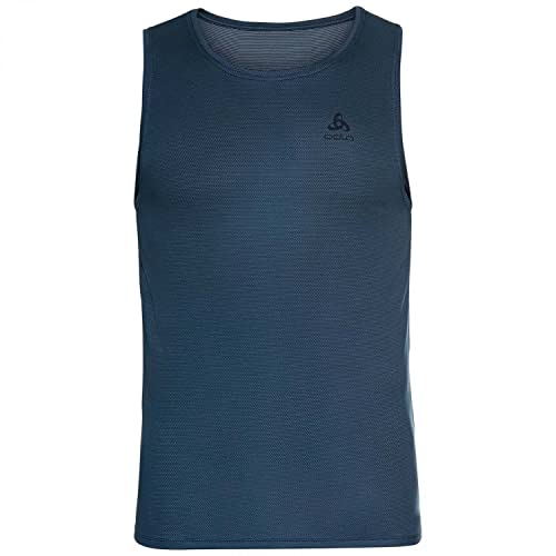 Odlo Męska koszulka Bl Top Crew Neck Tank Active F-Dry Light z AFFE, Blue Wing Teal, S