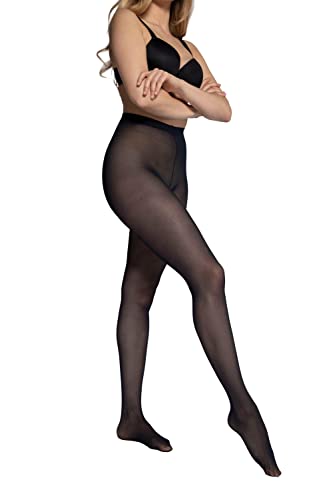 Ulla Popken Damskie duże rozmiary duże rozmiary plus size rajstopy granatowe, 40 den marine 44/46 689602755-44+, granatowy, 44