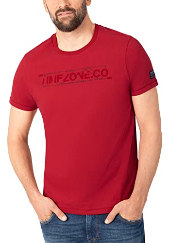 Timezone T-shirt męski, czerwone chilli, M