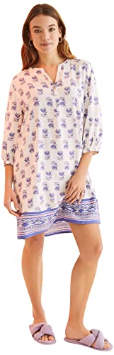 Women'secret Damska Koszulka Plażowa, Niebieski Nadruk, M