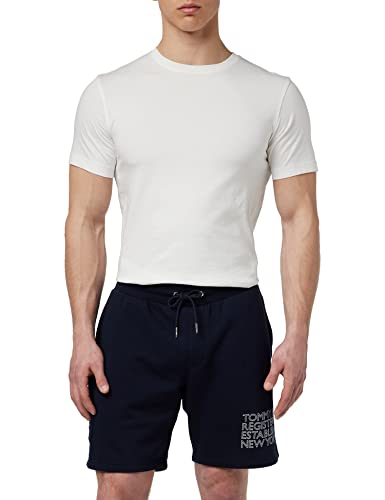 Tommy Hilfiger Męskie szorty dresowe z odznaką graficzne cargo, Pustynne niebo, L