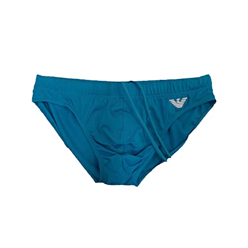 Emporio Armani Swimwear Emporio Armani Essential Low Swim Briefs, turkusowe, rozmiar 50, turkusowy