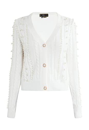faina Kardigan damski 11025366, biały, M-L