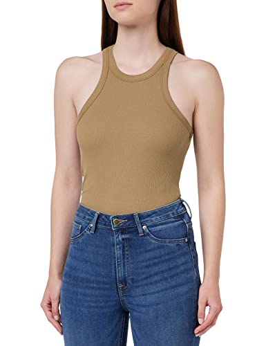 G-STAR RAW Women's Italian Army Ultra Slim Tank top wmn T-Shirt, beżowy/khaki (Safari D22768-D289-B444), L, beżowy/khaki (Safari D22768-d289-b44), L