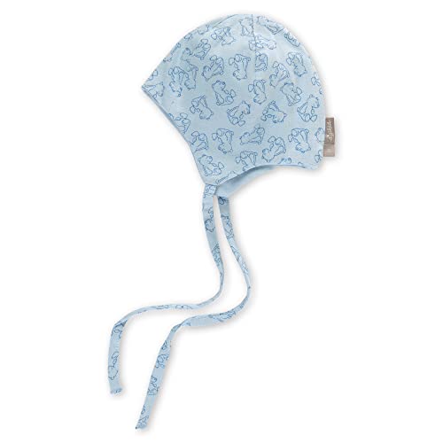 Sigikid Niemowlęta Classic Bio czapka beanie dla chłopców, niebieska, 34