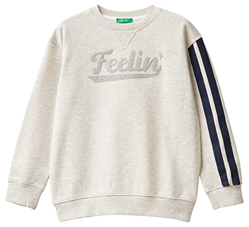 United Colors of Benetton Bluza chłopięca, Grigio Melange Chiaro 517, S