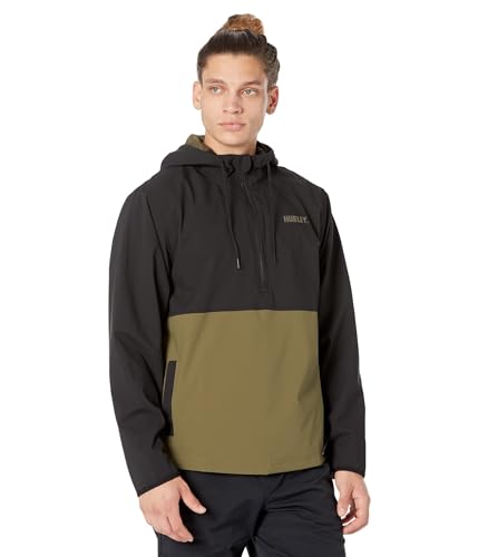 Hurley Męska kurtka Offshore Parka, czarna, S, Czarny, S