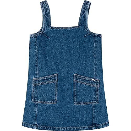Pepe Jeans Siry Sukienka, Dziewczyny i dziewczęta, Niebieski (denim), 12 lat