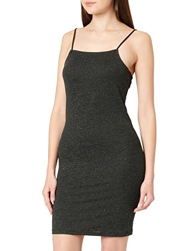 VERO MODA Damska sukienka Vmkanna Singlet Mini JRS, Czarny/szczegóły: srebrny lurex, XS