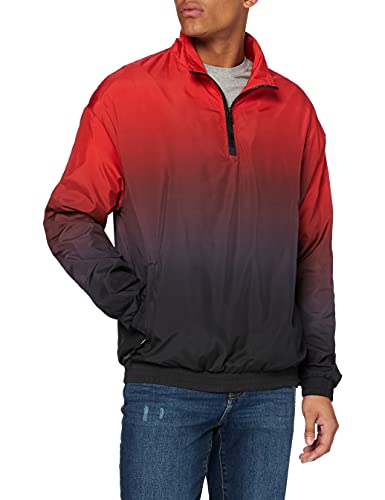 Urban Classics Kurtka męska Windbreaker Gradient Pull Over Jacket, czerwony (Blk/Red 00044), XL