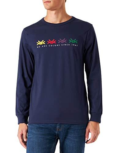 United Colors of Benetton T-shirt męski, Ciemnoniebieski 252, M