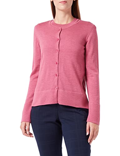 Maerz Damski kardigan z delikatnej wełny merynosów, fuksja, regularny