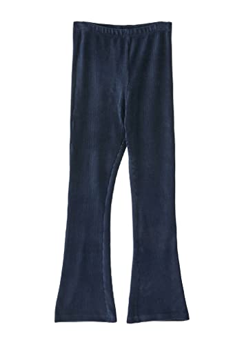 s.Oliver Dziewczęce regularne: legginsy z prążkowaną strukturą, niebieski, 164 cm