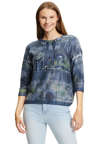 Betty Barclay Damski sweter 5725/1083, niebieski/khaki, 46 (DE)