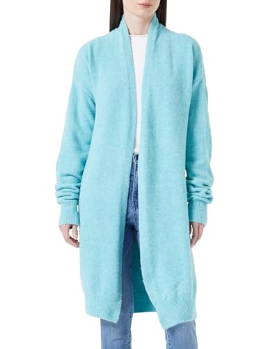 NALLY Damski długi kardigan z dzianiny 19025276-NA02, turkusowy, XL/XXL, turkusowy, XL-XXL
