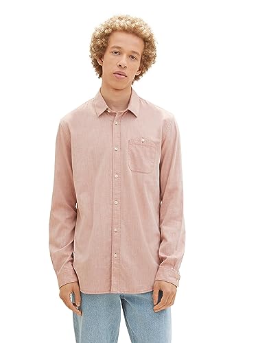 TOM TAILOR Denim koszula męska, 29611 - Acorn Brown Diamond Structure, XXL