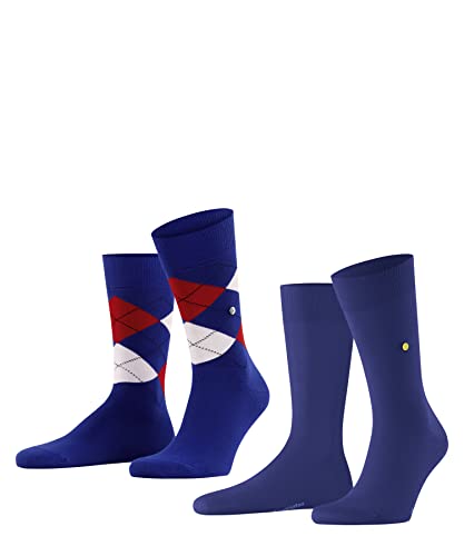 Burlington Mężczyźni Skarpety Travel Pouch M SO Trwała Organiczna Bawełna z wzorem 2 Pak, Wielokolorowy (Sortiment 0030), 40-46