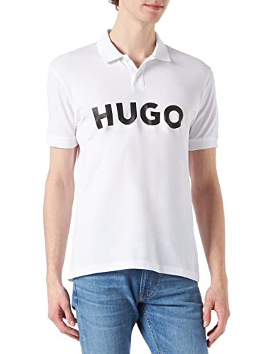 HUGO Męska koszulka polo Dristofano, White100, XS