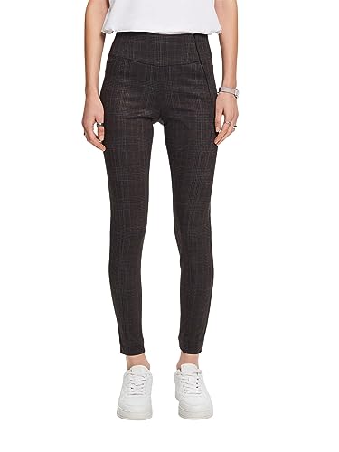 ESPRIT Obcisłe legginsy ze wzorem, czarny, 34