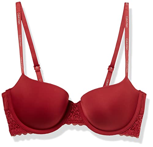 Calvin Klein Damski biustonosz balkonowy z lekkim podbiciem, Czerwony dywan, 70C