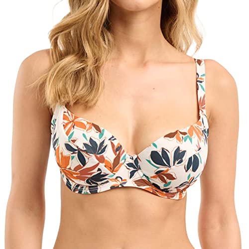 Bez Complexe Staycation Top Strój kąpielowy z fiszbinami, kwiatowy nadruk Ivory, 110C Kobiety, Kwiatowy nadruk Ivory, 95C