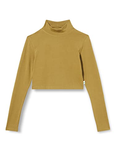 Urban Classics Damska koszulka z długim rękawem Organic Cropped Turtelneck, Tiniolive, S