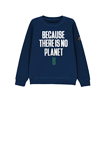 ECOALF, bluza dziecięca Balf, bawełniana z recyklingu, bluza z kapturem, bluza z rękawem, bluza z kapturem, bluza z kapturem, Niebieski Indygo, 8 lat