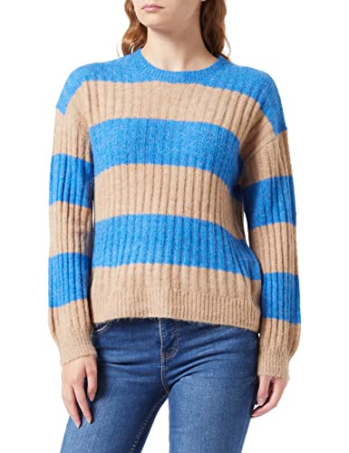ICHI Damski sweter Ihkamara Ls Stripe, 184140/francuski niebieski, L