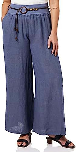 Bonateks Damskie spodnie casual, granatowe, T4, niebieski, 40