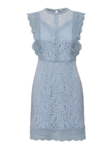 ONLY Sukienka damska koronkowa, Cashmere Blue, L
