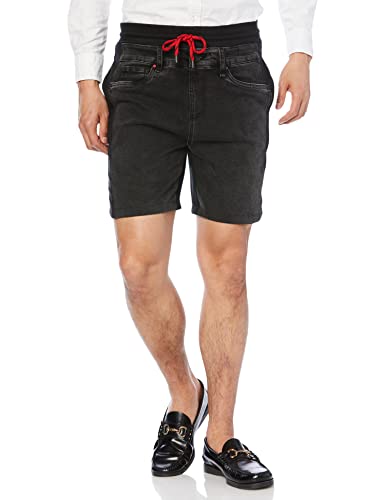 Desigual Męskie szorty Denim_Peter, Czarny, 44 PL