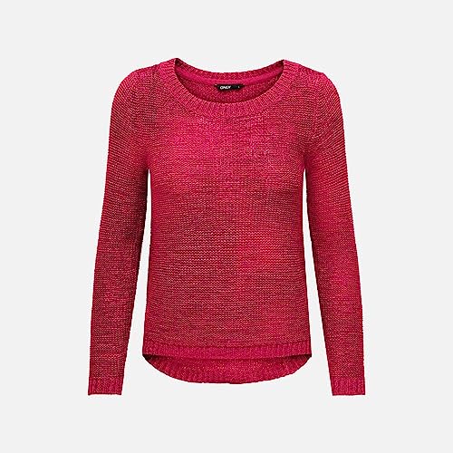 Bestseller A/S Damski sweter ONLGEENA XO L/S KNT NOOS, Cerise, L, Cerise, L