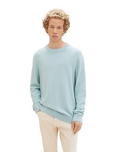 TOM TAILOR Denim sweter męski, 30463 - Dusty Mint Blue, L