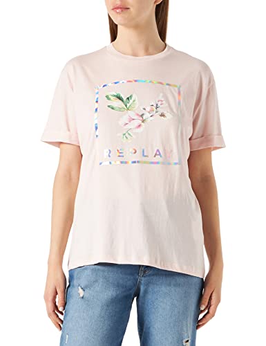 Replay Koszulka damska, 664 delikatny róż, XS