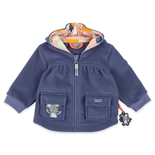 sigikid Kurtka polarowa z polaru dla dziewczynek w rozmiarach od 62 do 98, niebieski, 68 cm