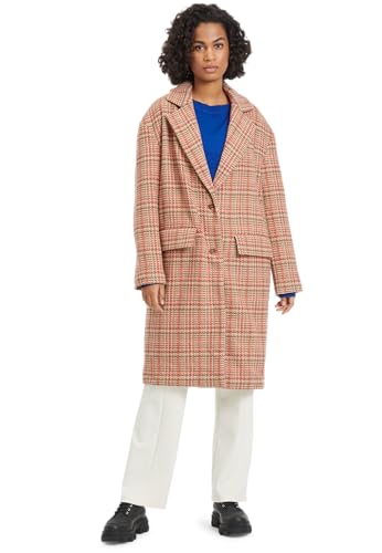 Tamaris Damski płaszcz typu bansin, Tapioca Glen Plaid Check, 42